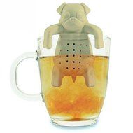 1Pc Lovely Tea Strainers Silicone Tea Infuser Kawaii Portable Dog Tea Strainers Spice Infuser Filter Beige