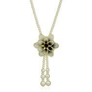 Binmer(TM) Natural Freshwater Pearl Necklace Fashion Jewelry Beaded Flower Necklace for Wendding /Party (Gray) N3
