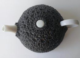 Crochet Tea Pot Cozy Charcoal Grey
