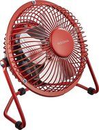 Red Table Desk Fan Durable Workstation Small Space Air Cooling Unit 360&deg; Tilt