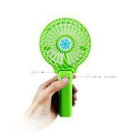 Dealpeak Mini Rechargeable Foldable USB Handheld Fan Fast Cooling Fan Cooler (pink) N32