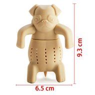 GOOTRADES Silicone Tea Coffee Infuser Pug In A Mug Teapot Herbal Spice Strainer Filter (Beige)