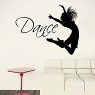 Wall Decals Quotes Dance Quote Dancer Silhouette Gymnastics Girls Kids Children Gift Nursery Dance Studio Ballerina...