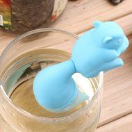 New Arrival Cute Silicone Squirrel Shape Tea Infuser Loose Leaf Strainer Bag Mug Filter Diffuser Holder Tea (Coffee) N2