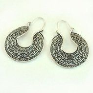 Women Vintage Fashion Bohemian Boho Style Big Round Beaded Dangle Alloy Earrings
