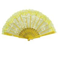 Froomer Lace Folding Hand Held Fans Tulle Summer Wedding Birthday Party N18