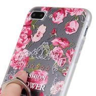 Badalink iPhone 7 Plus Case (5.5") 360 Degree Rotating Ring Holder Kickstand Shockproof Soft TPU Bumper Frame... N16