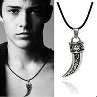 Punk Stainless Steel Men Domineering Wolf Tooth Shape Pendant Necklace Jewelry N2