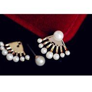 1Pair New Fashion Women Lady Elegant Pearl Rhinestone Ear Stud Earrings Jewelry N7