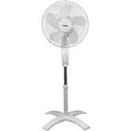Optimus F-1701 16-Inch Wave Oscillating 3-Speed Stand Fan, White