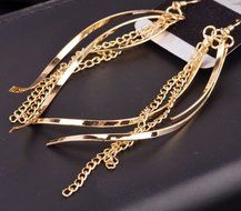 CharmingPlated silver Fashion Stylish Lady Dangle Ear Stud Hoop Earrings N4