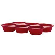 Marathon Housewares KW200010RD Premium Silicone 6 Cup Standard Size Muffin Pan, Red N3