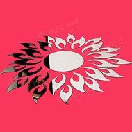 Pink Lizard Acrylic 3D Sunflower Mirror Effect Wall Sticker Decal N4