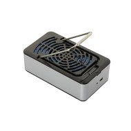 Dealglad Portable USB Rechargeable Desk Hand-held Mini Cooli Bladeless Cooler Air Conditioner Cooling Fan (Blue) N8