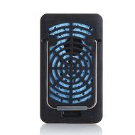 Dealglad Portable USB Rechargeable Desk Hand-held Mini Cooli Bladeless Cooler Air Conditioner Cooling Fan (Blue) N10