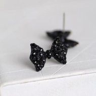 Fashion Women Cute Crystal Rhinestone Bow Ear Stud Bowknot Tie Earrings N6