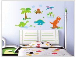 Cute Dinosaurs in Jungle Forest Wall Decals by Kappier