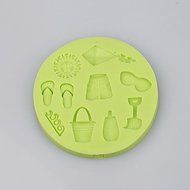 Y&amp;XL&amp;H Summer Beach Toy Cupcake Decoration Silicone Chocolate Mold Fondant Sugarcraft Tools Polymer Clay Candy...