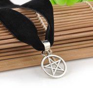 New Vintage Gothic Style Womens Pentagram Pendant Chocker Necklace Charm Jewelry N2