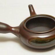 Banko teapot 526G purple mud Oribe 280cc (japan import)