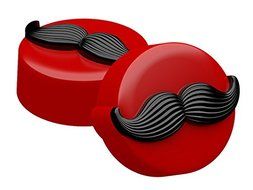SpinningLeaf Mustache Sandwich Cookie Mold