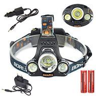 Titop 18650 Lanterns Set 8000 Lumens 3x XML T6 LED Headlight Package Linternas Frontales Cabeza Headlamp+ac/car...