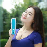 Monilon Mini Misting Fan Portable Cooling Humidifier USB Rechargeable Hydrating Fan with Built-in Battery Air... N4