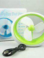 LBLI Novelty USB Mini Fan Dot shape Air Cooler (Assorted Color) , yellow JIAJU-YONGPING #0641 N2