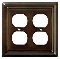 Brainerd 126380 Wood Architectural Double Duplex Outlet Wall Plate / Switch Plate / Cover, Espresso by Brainerd