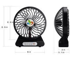 Touchshop Portable USB Rechargeble Desktop/Handhold Fan 5 Blades Electric Fan Powered by USB/2200mAh 18650 Battery N2