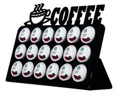 Marketing Holders Black 18 K Cup Dispenser Coffee Keurig &amp; tree pod holder Acrylic