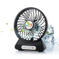 Touchshop Portable USB Rechargeble Desktop/Handhold Fan 5 Blades Electric Fan Powered by USB/2200mAh 18650 Battery N5