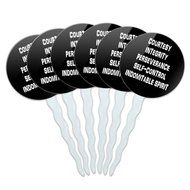 Set of 6 Cupcake Picks Toppers Decoration Sports and Hobbies - Bowling Ball N3