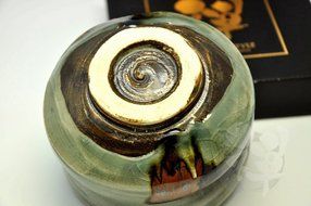 Japanese Mino Yaki ware Matcha Bowl Green Tea 12 / 12 / 8.5cm (4.7 / 4.7 / 3.3inch)[7354]
