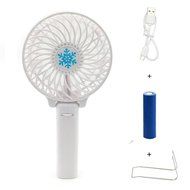 AURIN Electric Handy Fan Mini Portable Fan Foldable Fan with Rechargeable Battery (White) N15