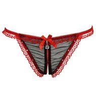 Underwear, PHOTNO Hot Women Lace Crotchless G-string Underwear Thongs Panties Lingerie