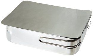 ExcelSteel Stainless Steel Stovetop Smoker, 14 1/2" X 10 1/2" X 4", Silver