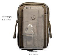 LefRight Nylon Tough Duty Military Tactical Molle EDC Compatible Universal Security Pack Casual Waist Bag, Coyote... N4