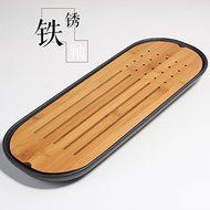 CCWY Ceramic Kung Fu tea-making rectangular pot of water bamboo tea tray small tea saucers drainage tea sea,Tao...