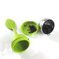 WICOO Silicone &amp; Stainless Leaf Tea Strainer Teaspoon Infuser Ball Spice Filter (red) N3
