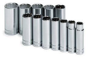 SK 4812 12 Piece 1/2-Inch Drive 12 Point Deep 1/2-Inch to 1-1/4-Inch Socket Set by SK Hand Tool