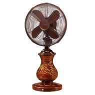 Deco Breeze DBF0672 Glass Table Fan, Rustic Crackle, 10-Inch N2