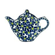 Polish Pottery Teapot Teabag Holder Boleslawiec Poland Traditional Stoneware Pattern 766-ylwdt