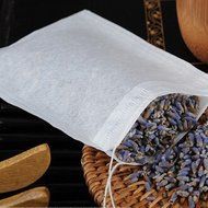 HARULU 100 pcs Empty Teabags String Heat Seal Filter Paper Herb Loose Tea Bags