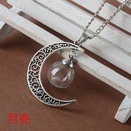 Wish Glass Real Dandelion Seeds In Glass Wish Bottle Chain Necklace Pendant N7