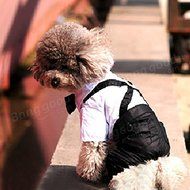 Pink Lizard Pet Dog Tuxedo Suit Bow Tie Collared Puppy Shirt Puppy Dog Wedding Outfit N2