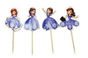 BETOP HOUSE 24-Piece Princess Sofia Decorative Cupcake Toppers
