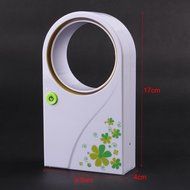 Fashion Beautiful USB Mini No Leaf Fan Bladeless Refrigeration Desktop Portable Air Conditioner 2 Colors (Green) N7