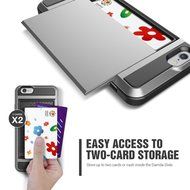 iPhone 7 Plus Case,Inspirationc Dual-Layer Hybrid Armor Wallet Case for iPhone 7 Plus 5.5 Inch--Black N6