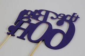 All About Details Purple The Big 6OH! Cake Topper